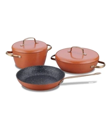 KORKMAZ set posuđa-1 A2607 vintage-brown